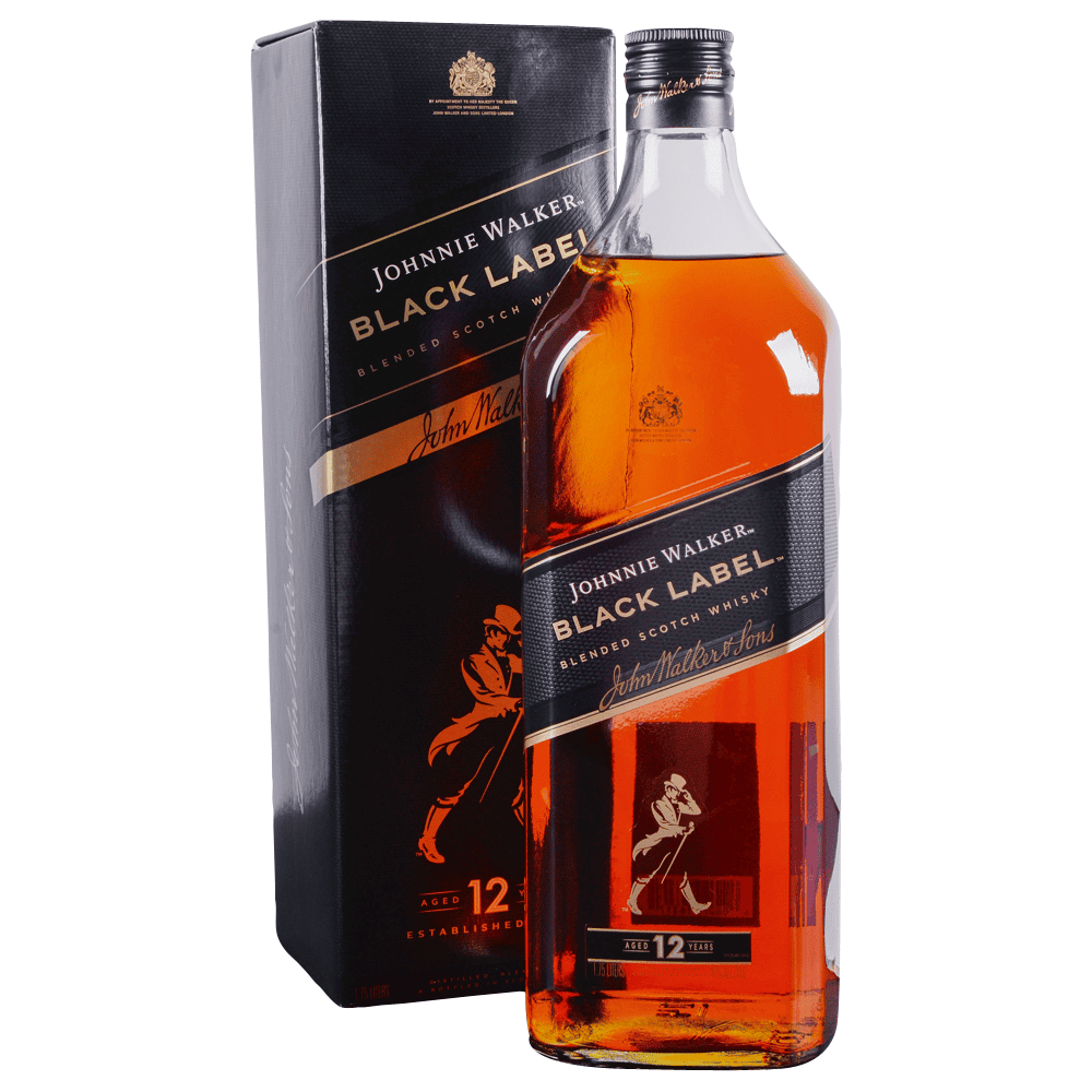 Johnnie Walker Black Label 12 year Blended Scotch 1.75 l